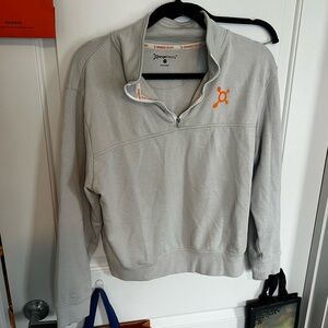 Orangetheory Women's Light Gray Quarter-Zip Sweater